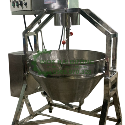 Chảo xào thực phẩm 50kg đổ liệu tự động