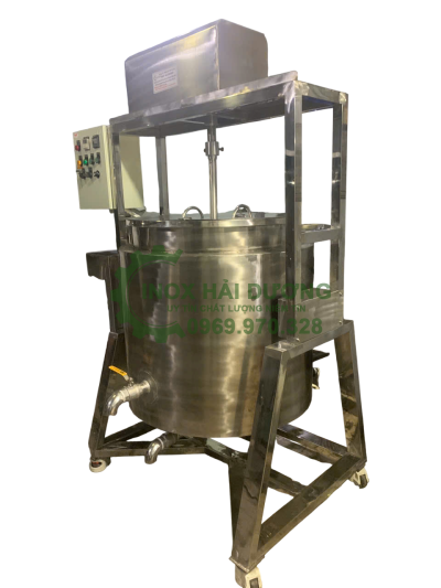 Nồi nấu cánh khuấy lật nghiêng 200l
