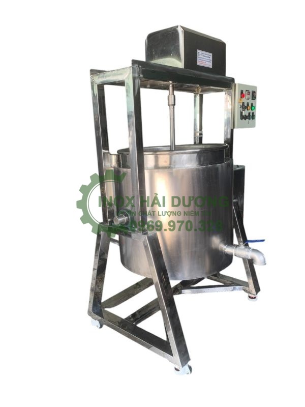 Nồi nấu cánh khuấy lật nghiêng 200l