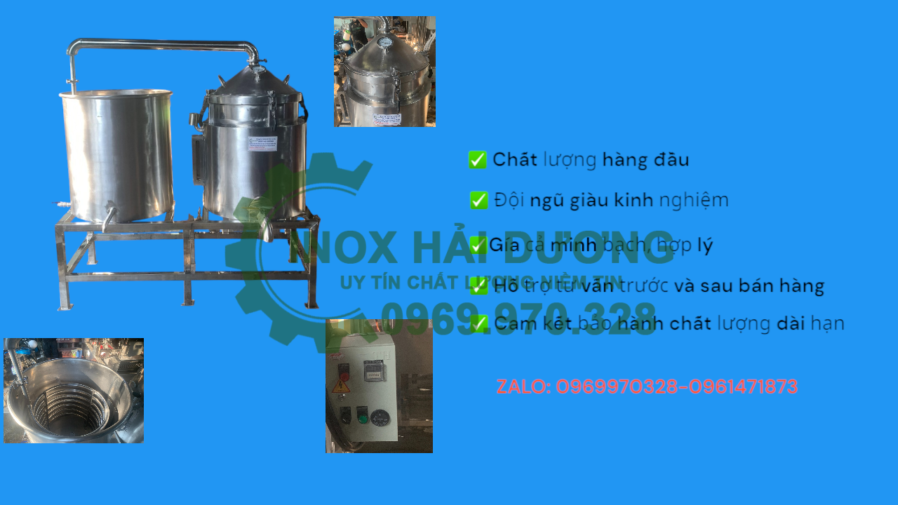 Nồi chưng cất rượu 30kg dùng điện