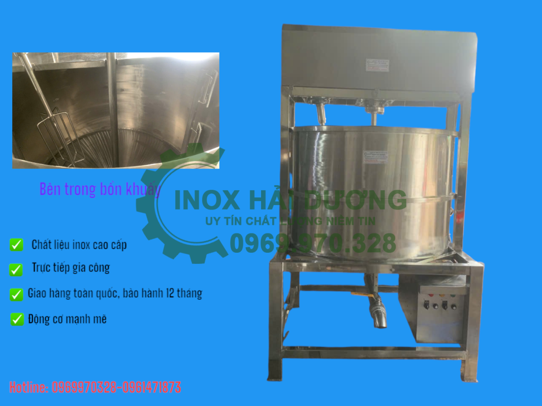 Máy khuấy hóa chất 1000l inox công nghiệp