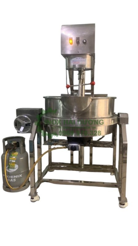 Máy sên nhân bánh tự đông gia nhiệt gas