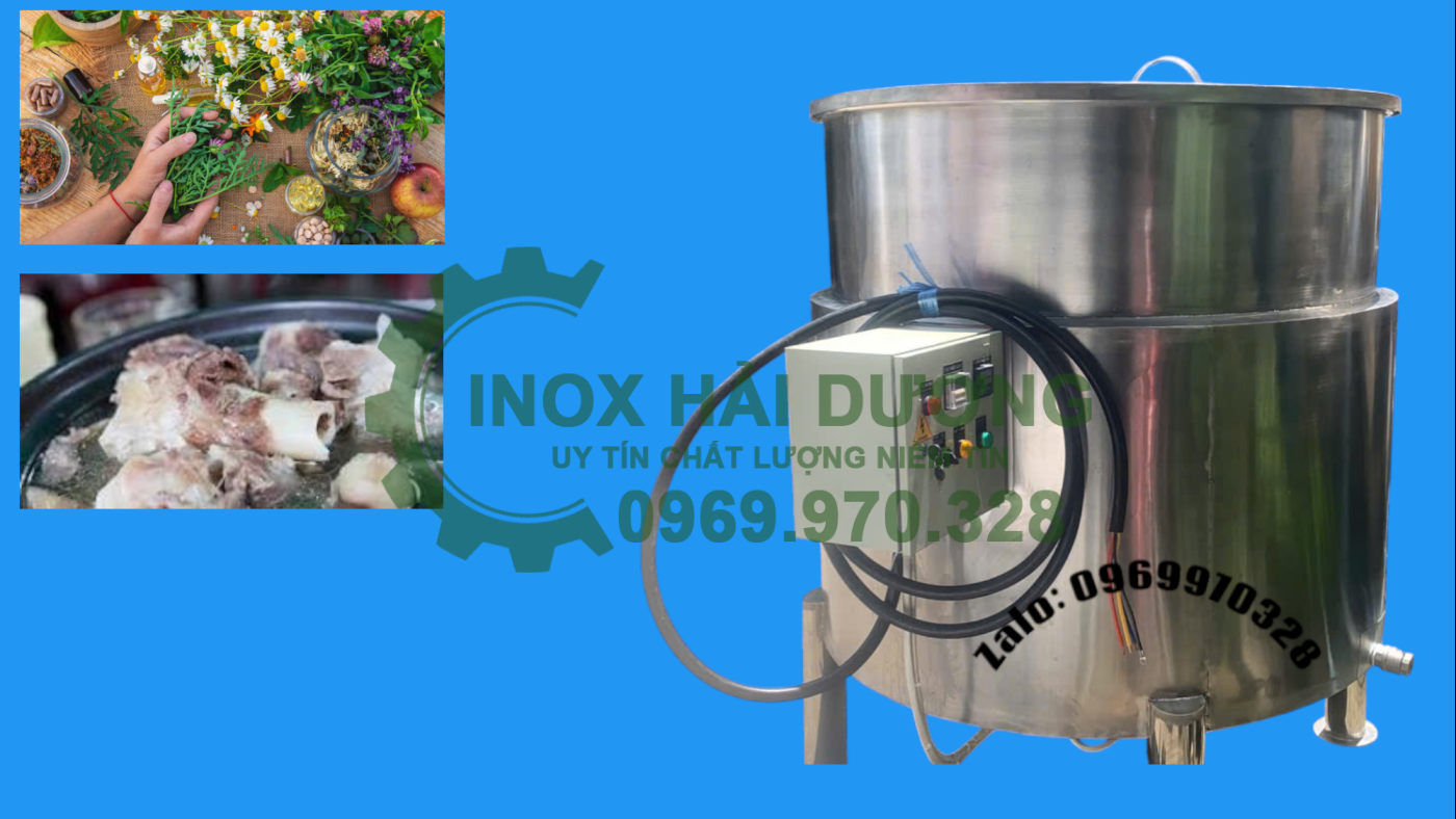 Nồi nấu dược liệu 1200 lít của Inox Hải Dương